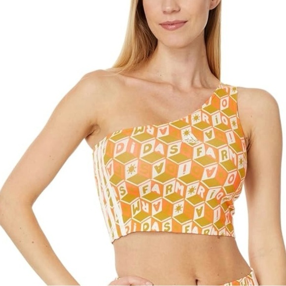 Adidas & FARM Rio tank size XS NEW One Shoulder - Picture 1 of 7